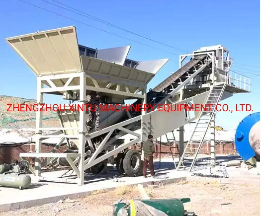 Small Yhzs25 Mobile Ready Mixed Concrete Batching Plant, PLD800 Concrete Batching Machine